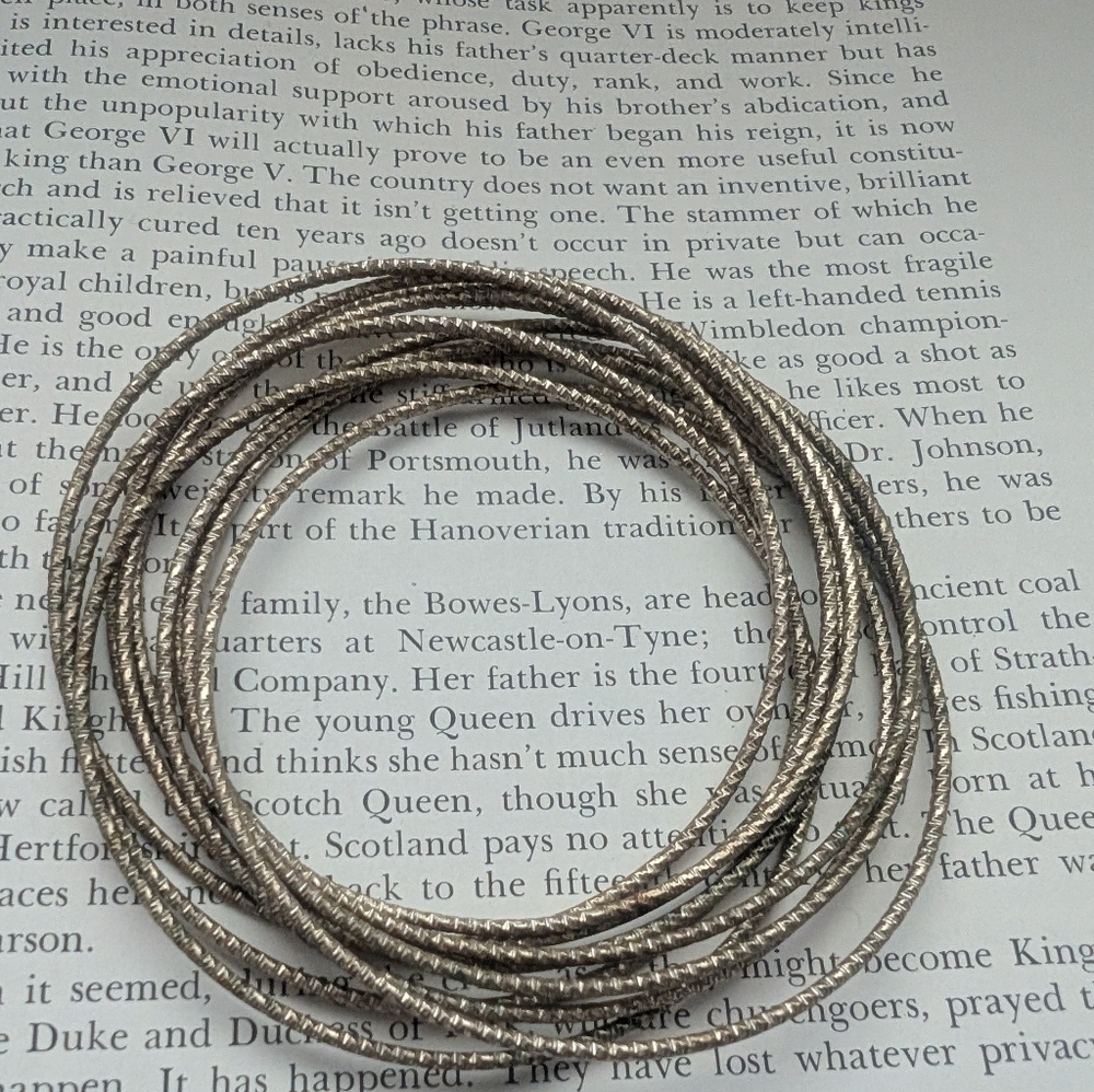 Elegant Silver Bangle Set